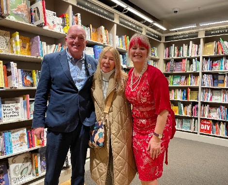 Liverpool Hope student, Claire Rider (right) at a book launch event for Liverpool's Hidden Walks at Watersones Liverpool ONE.